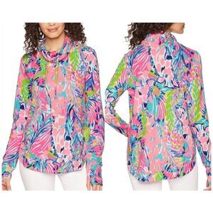 Lilly Pulitzer Fletcher gumbo limbo Cowl neck pullover sweater small